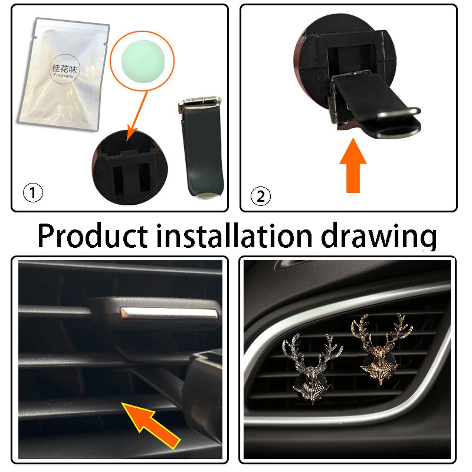 Klip Ventilasi Aroma Mobil Des - Perfume Fragrance Good ulasan dan harga